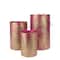 Decorative Floral Cut-Out Pillar Candle Lantern Set
